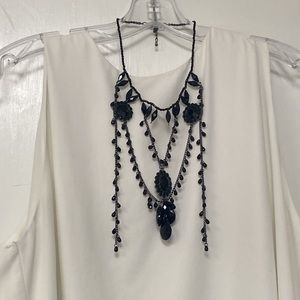 SALE Black Filagree Necklace